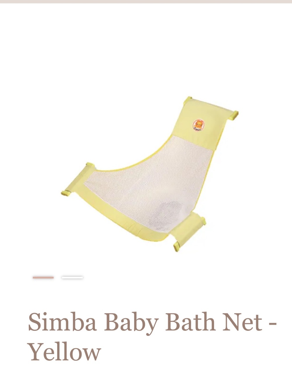 Baby Bath Net in Yellow โ Soft Mesh Infant Support